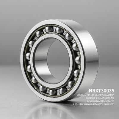 NRXT30035 Rangkaian bantalan rol silang dengan cincin dalam baja yang diperkuat dan layanan OEM yang disesuaikan yang telah dilumasi sebelumnya atau dilumasi minyak / minyak