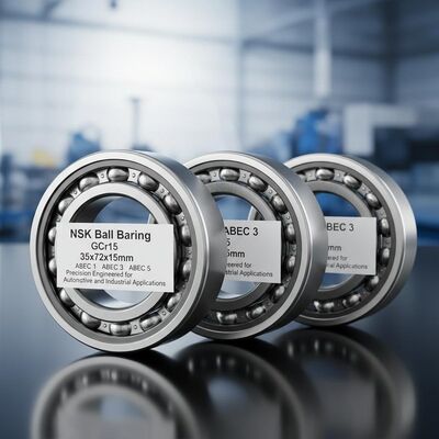 NSK Ball Bearing Chrome Steel (GCr15) 35x72x15mm ABEC 1, ABEC 3, ABEC 5 Teknik presisi untuk aplikasi otomotif dan industri